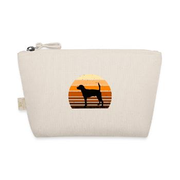 Français Foxhound Dog Lover Silhouette Retro Sunset - Trousse biologique - nature - Devant