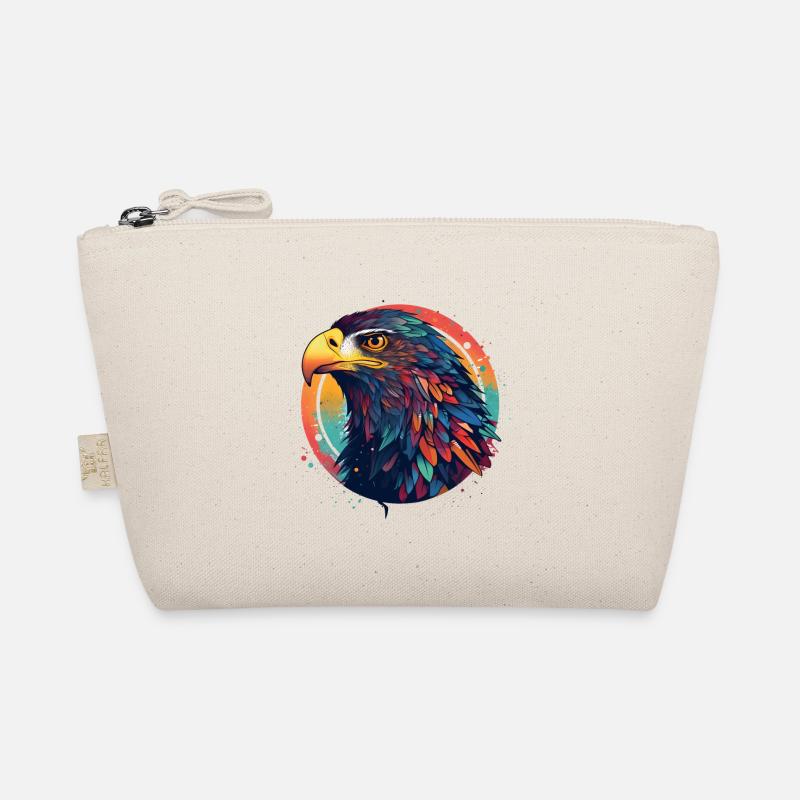 Eagle colorful in a circle, polygon Organic Pouch