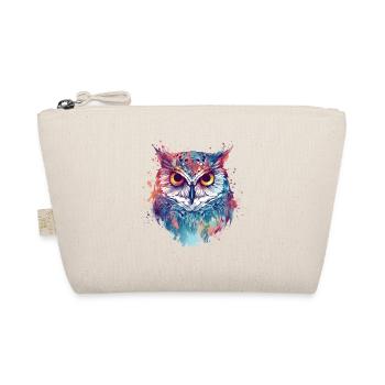 Eagle owl evil eye colorful - Organic Pouch - nature - Front