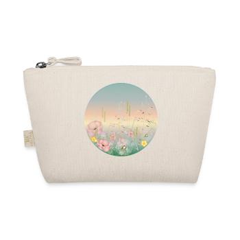 delicately blooming meadow in pastel colors in spring - Organic Pouch - nature - Front