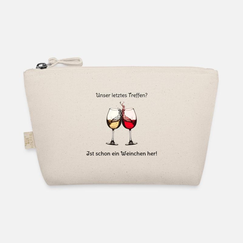 Zwei Weingläser stoßen Bio-Täschchen
