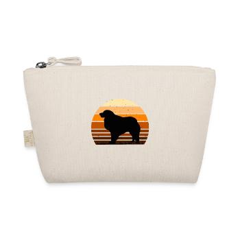 Kuvasz Hundeliebhaber Silhouette Vintage Sonnenuntergang - Bio-Täschchen - Natur - Vorne