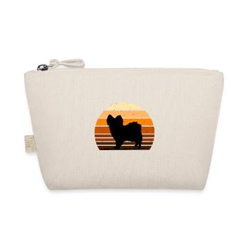 Papillon Dog Lover Silhouette Vintage Sunset - Organic Pouch - nature - Front