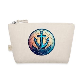 Sailing Motorboat Anchor Round Sunset - Organic Pouch - nature - Front