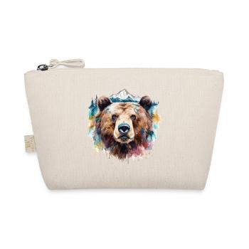 Bear, Grizzly Bear, Bear's Head, Nature, Wilderness, Forest, Mountains - Organic Pouch - nature - Front