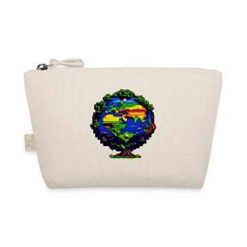 The Earth in pixel art - Organic Pouch - nature - Front