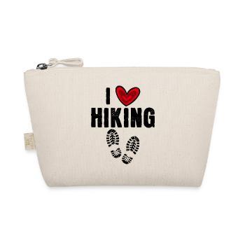 Ich Liebe Wandern Wanderer Herz Statement Berge - Bio-Täschchen - Natur - Vorne