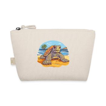 Turtle on the Beach Illustration - Organic Pouch - nature - Front