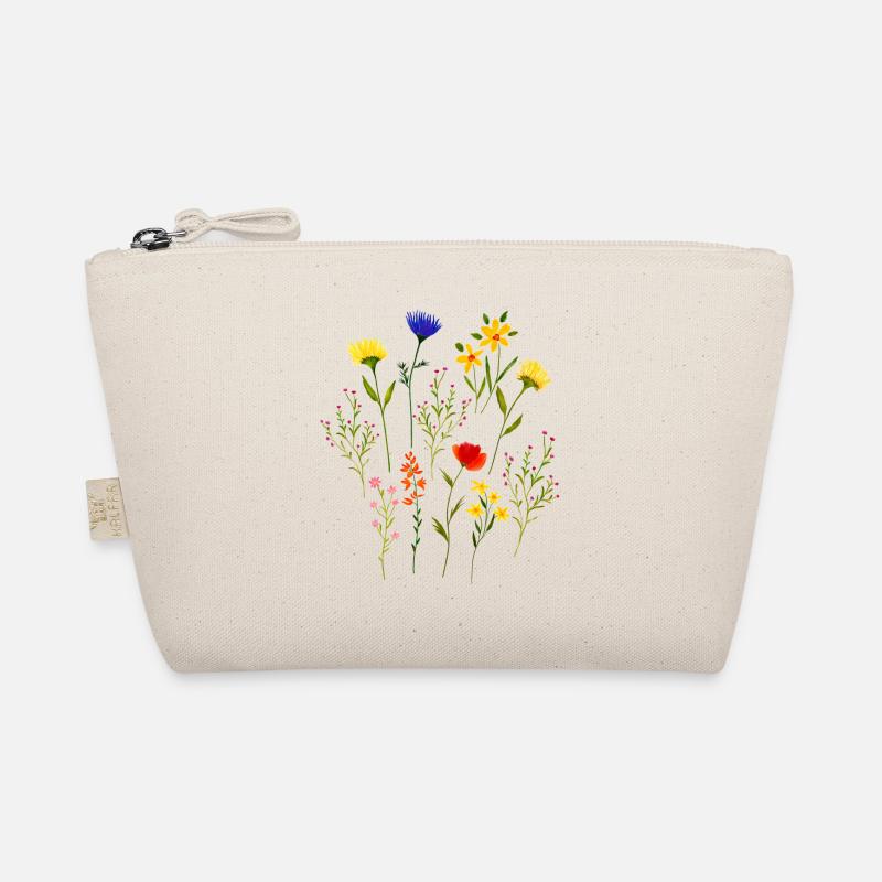 Lose Wildblumen Blumenwiese Aquarell - Bio-Täschchen - Natur