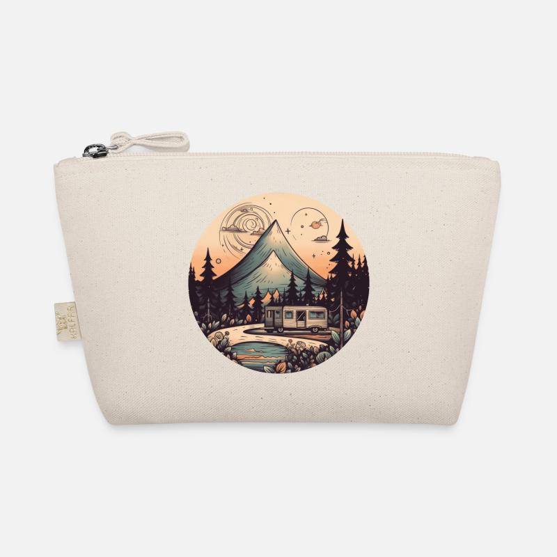 tentes de camping randonnée coucher de soleil Rétro Style moderne Trousse biologique