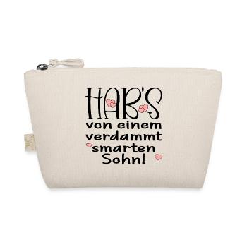 Familienspruch - Smarter Sohn ELTERN Geschenk - Bio-Täschchen - Natur - Vorne
