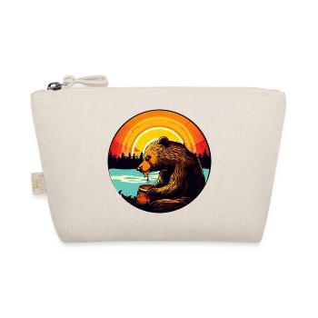 Bear eats honey at sunset - Organic Pouch - nature - Front