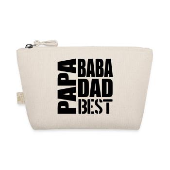 Geschenke zum Vatertag - PAPA MEHRSPRACHIG - Bio-Täschchen - Natur - Vorne