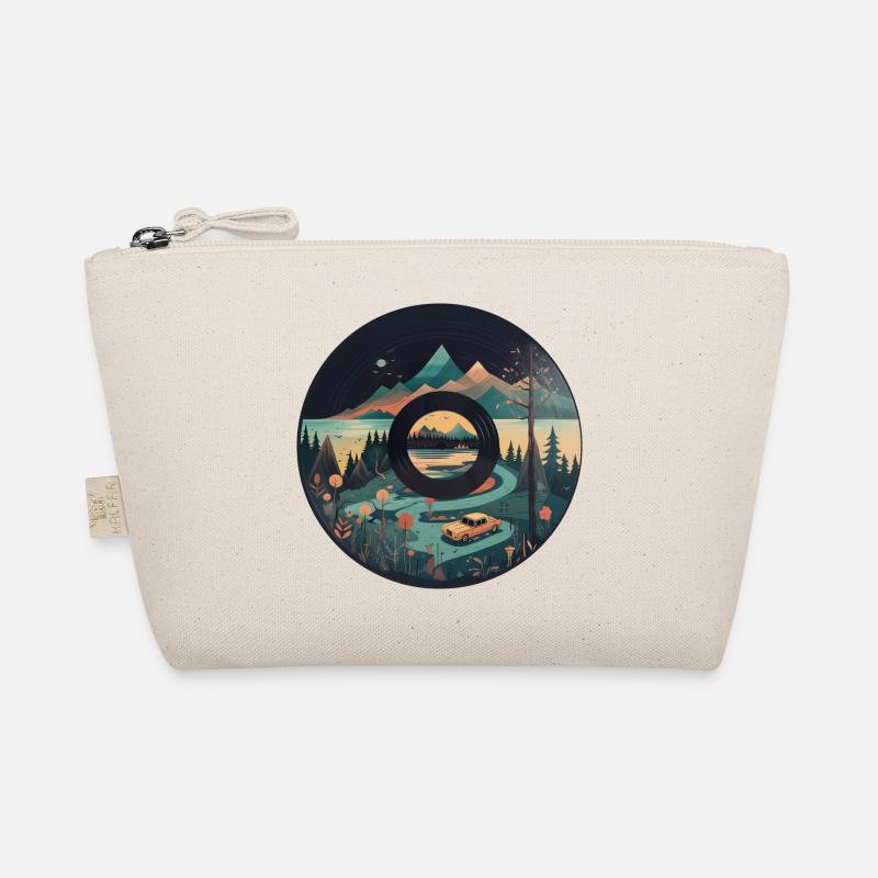 camping caravan in mountain landscape with Organic Pouch