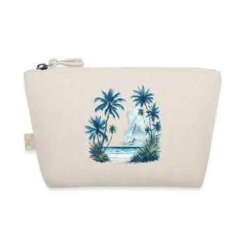 Watercolor Painting of a Beach with Palm Trees - Organic Pouch - nature - Front