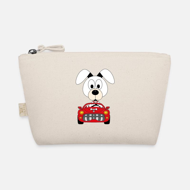 AUTO - HUND - TIER - KIND - BABY - AUTOFAHRER - Bio-Täschchen - Natur