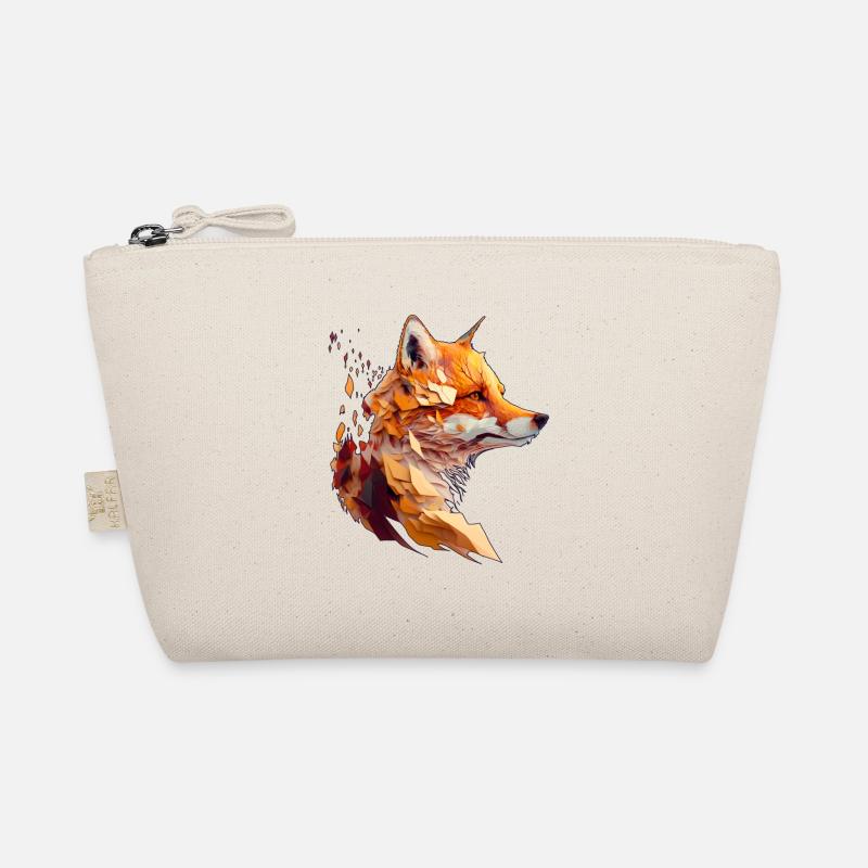 Polygon Fuchs Design, Hübscher Fuchs - Bio-Täschchen - Natur