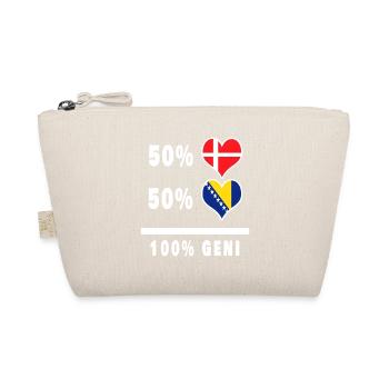 Bosnia and Denmark 100% genius flag - Organic Pouch - nature - Front