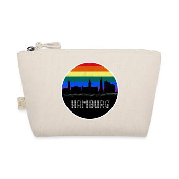 Hamburg Skyline Regenbogen - Bio-Täschchen - Natur - Vorne