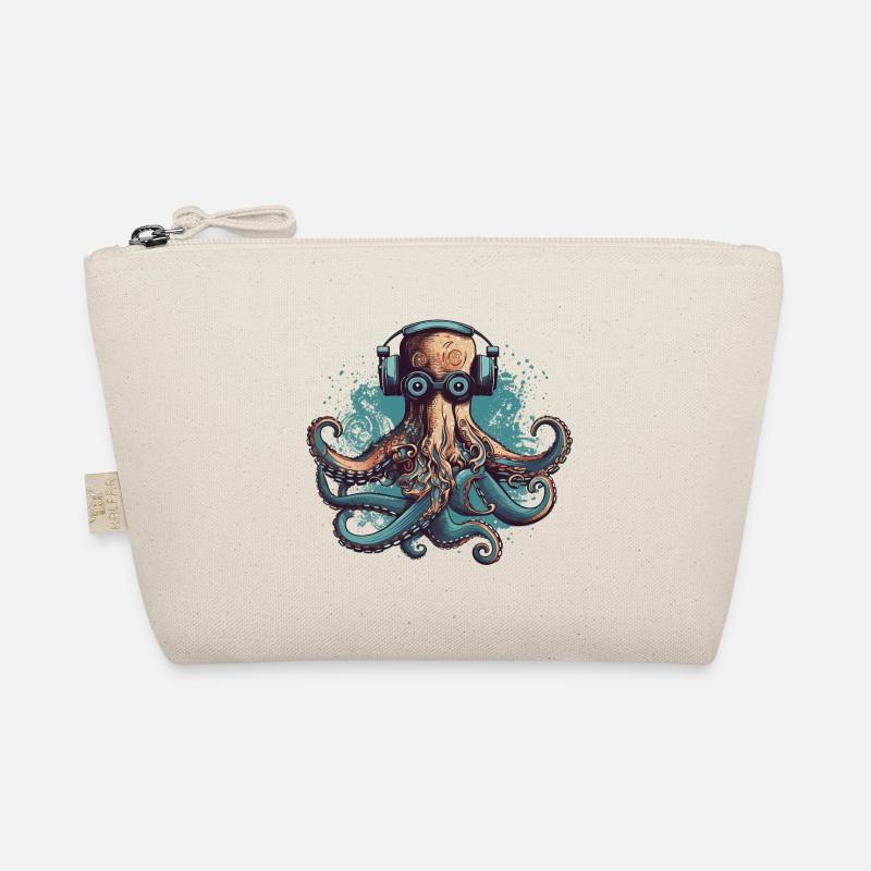 Cool pieuvre nerdy avec lunettes et écouteurs Trousse biologique