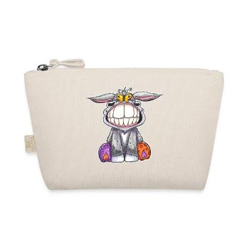 Grin donkey - a smile says more than 1000 words - Organic Pouch - nature - Front