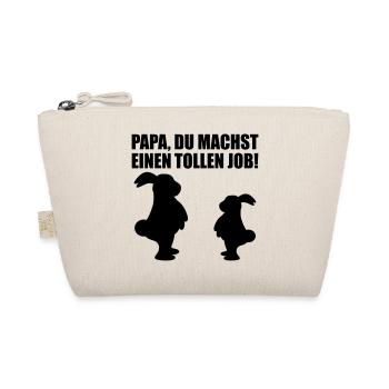 VATERTAGSGESCHENKE - BESTER PAPA - VATER KIND - Bio-Täschchen - Natur - Vorne