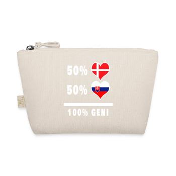 Slovakia and Denmark 100% genius flag - Organic Pouch - nature - Front