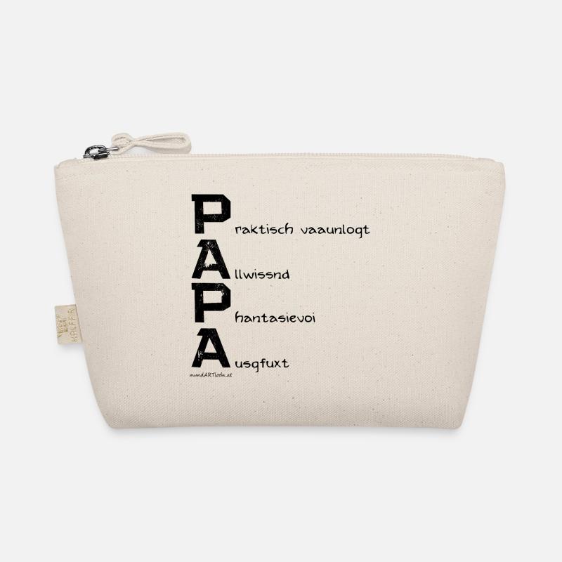 Papa, Vatertaggeschenk in Österreichischem Dialekt - Bio-Täschchen - Natur