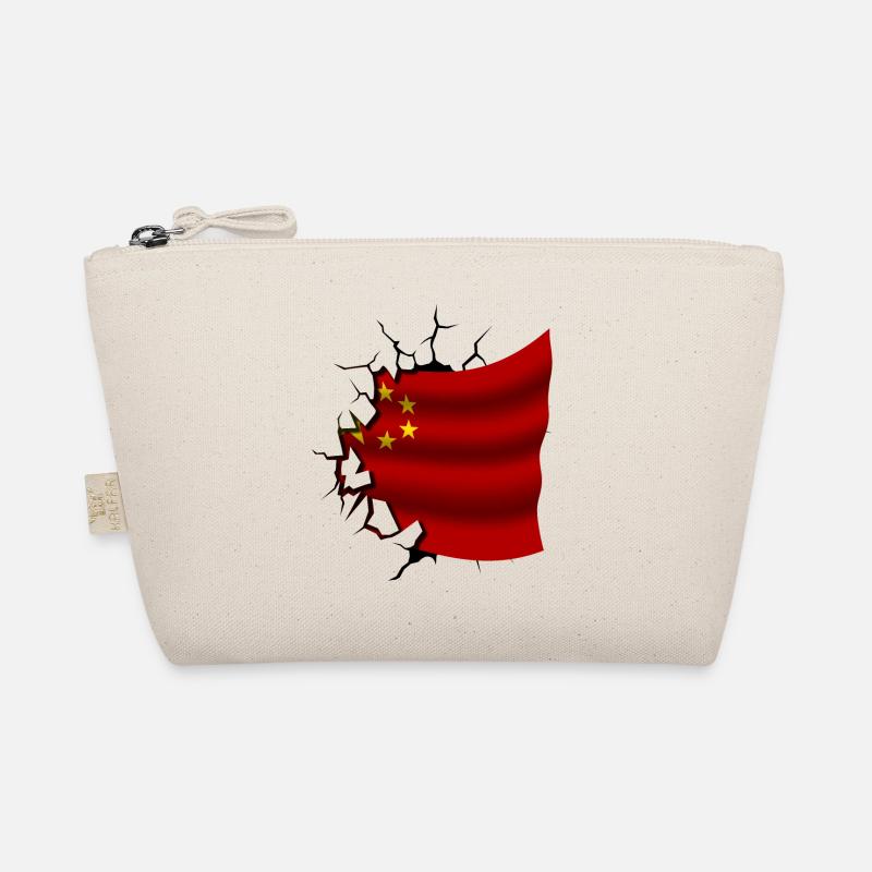 Flagge von China - China - Flagge gebrochenes Design Bio-Täschchen