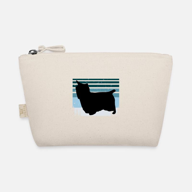 Australian Silky Terrier Dog Silhouette Retro Sun Trousse biologique
