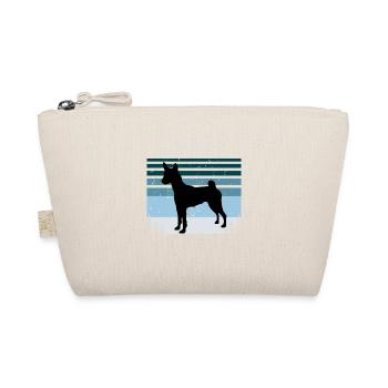 Basenji Dog Lover Silhouette Vintage Sunset - Trousse biologique - nature - Devant