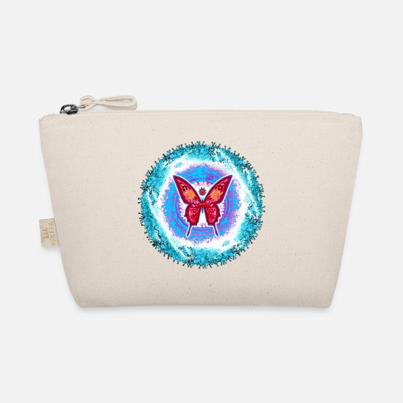 Glowing butterfly with mental pattern Organic Pouch