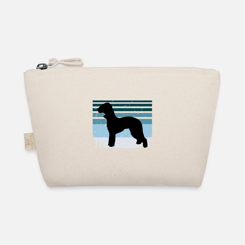 Bedlington Terrier Dog Silhouette Retro Sunset Organic Pouch