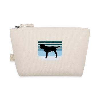 Border Terrier Dog Lover Silhouette Vintage Sunset - Organic Pouch - nature - Front