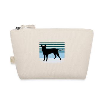 Bleu Paul Terrier Chien Amour Silhouette Rétro Coucher de Soleil - Trousse biologique - nature - Devant