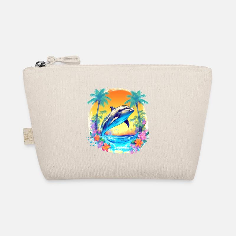 Palm Beach Dolphine - Bio-Täschchen - Natur