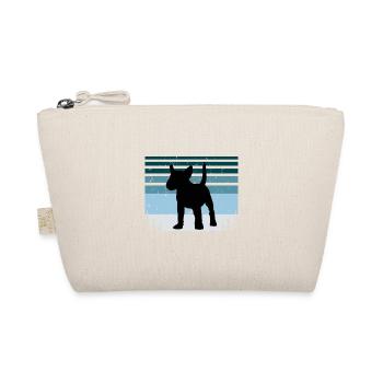 Bull Terrier Miniature Chien Silhouette Rétro Coucher de Soleil - Trousse biologique - nature - Devant