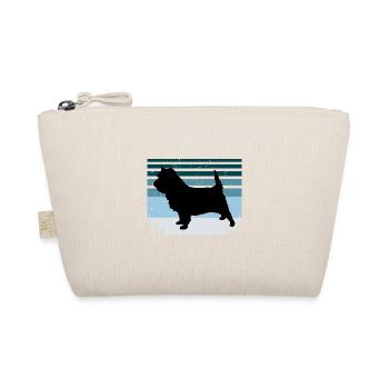 Cairn Terrier Hundeliebhaber Silhouette Vintage Sonnenuntergang - Bio-Täschchen - Natur - Vorne