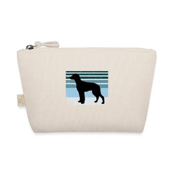 Chien Francais Tricolore Dog Silhouette Retro Sun - Organic Pouch - nature - Front