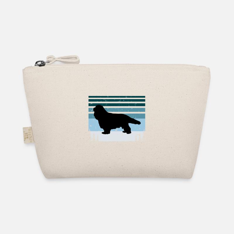 Cavalier Dog Lover Silhouette Vintage Sunset Trousse biologique