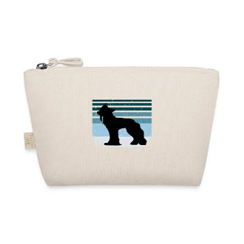 Chinese Crested Dog Love Silhouette Vintage Sunset - Organic Pouch - nature - Front