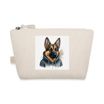 German Shepherd in Hoody - Organic Pouch - nature - Front