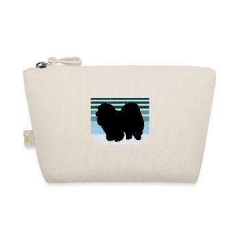 Chow Chow Dog Lover Silhouette Vintage Sunset - Organic Pouch - nature - Front