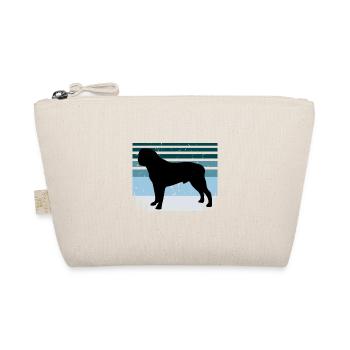 Englische Dogge Hund Liebe Silhouette Vintage Sonnenuntergang - Bio-Täschchen - Natur - Vorne