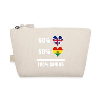 Bolivien und Großbritannien 100% Genius Flagge - Bio-Täschchen - Natur - Vorne
