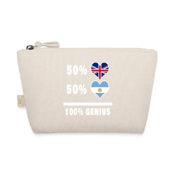 Argentinien und Großbritannien 100% Genius Flagge - Bio-Täschchen - Natur - Vorne