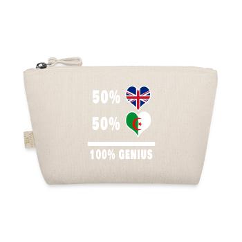 Algeria and Great Britain 100% Genius Flag - Organic Pouch - nature - Front