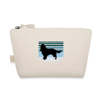 English Springer Spaniel Hund Silhouette Retro Sonne - Bio-Täschchen - Natur - Vorne