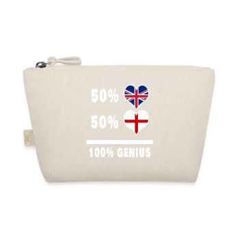 England and Great Britain 100% Genius Flag - Organic Pouch - nature - Front