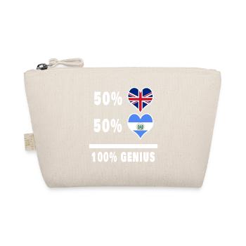 El Salvador und Großbritannien 100% Genius Flagge - Bio-Täschchen - Natur - Vorne